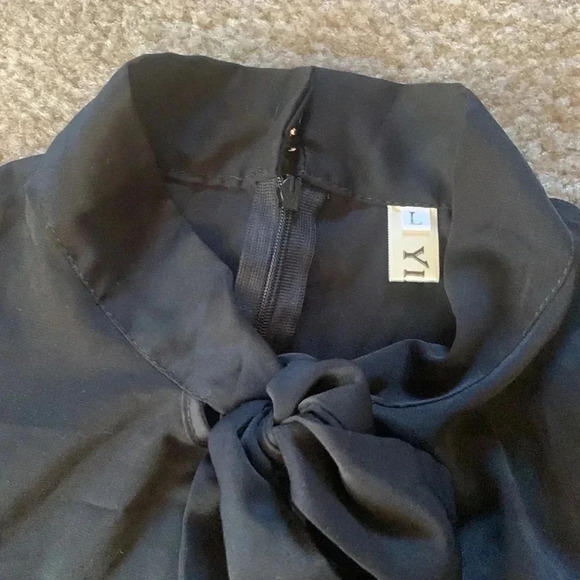 Elegant Tweet Slim A-LINE V-Neck Solid Black Dress Size Small/Medium - Picture 5 of 7